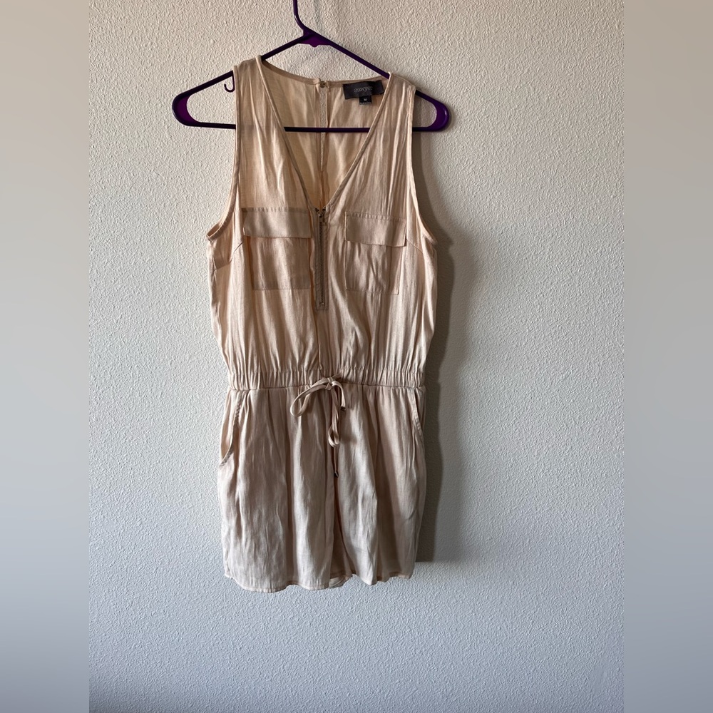 Tan, M, Romper, brand: Sawyer. Originally bought from a boutique store.